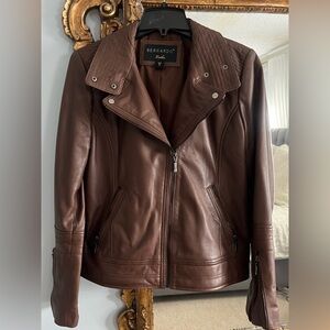 Bernardo Women's Brown Leather Jacket, Size M